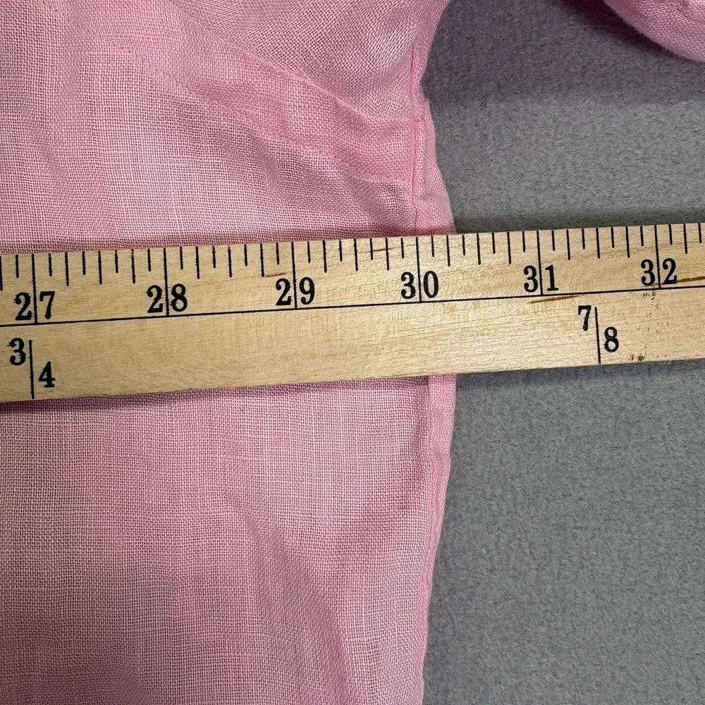 Polo Ralph Lauren 2XB Big Tall 100% Linen Shirt Pink Short Sleeve NWT $138